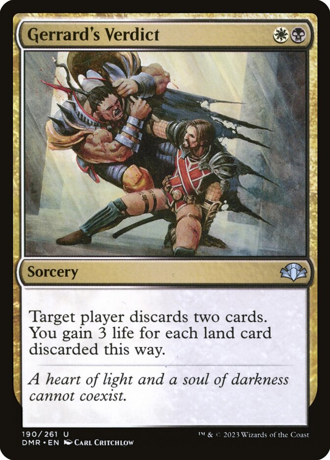 Gerrard's Verdict [Dominaria Remastered] (190)