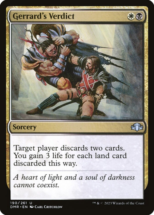 Gerrard's Verdict [Dominaria Remastered] (190)