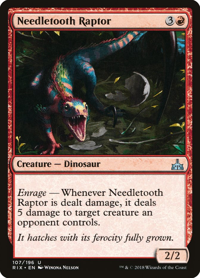 Needletooth Raptor [Rivals of Ixalan] (107)