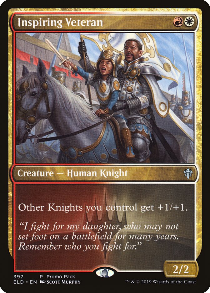 Inspiring Veteran [Throne of Eldraine Promos] (397)