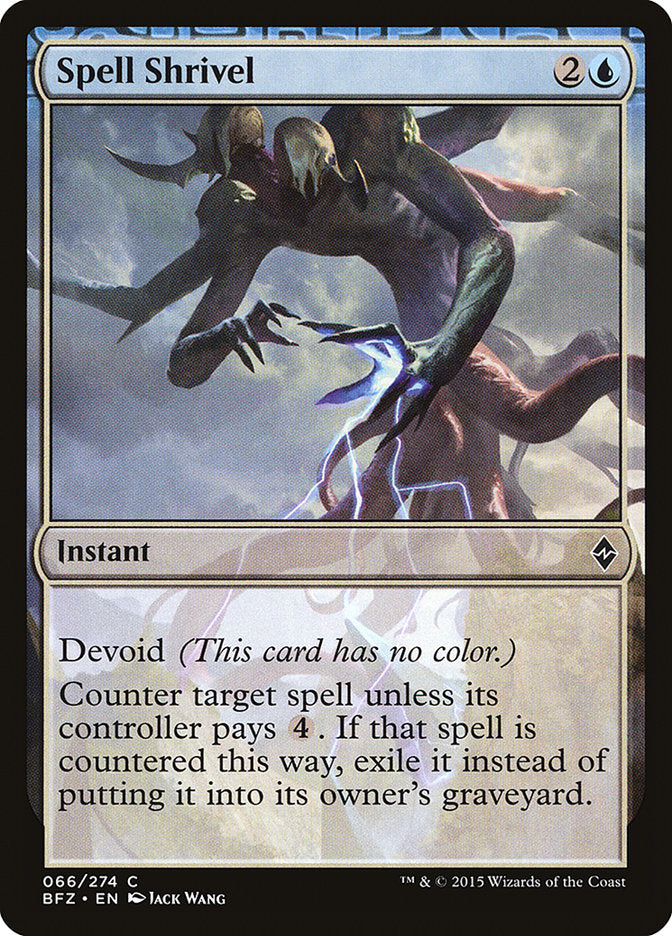 Spell Shrivel [Battle for Zendikar] (66)