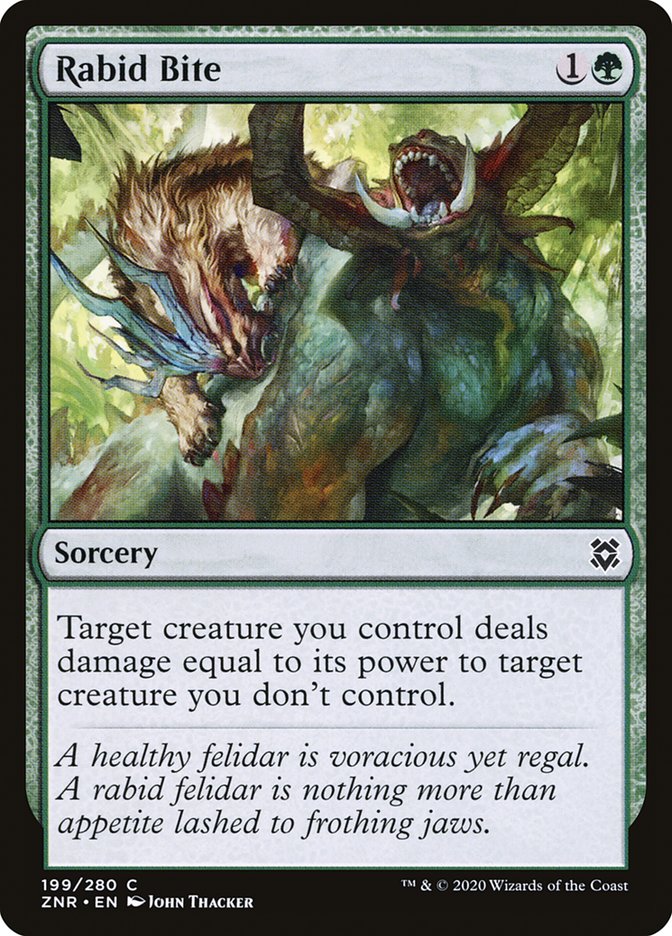 Rabid Bite [Zendikar Rising] (199)