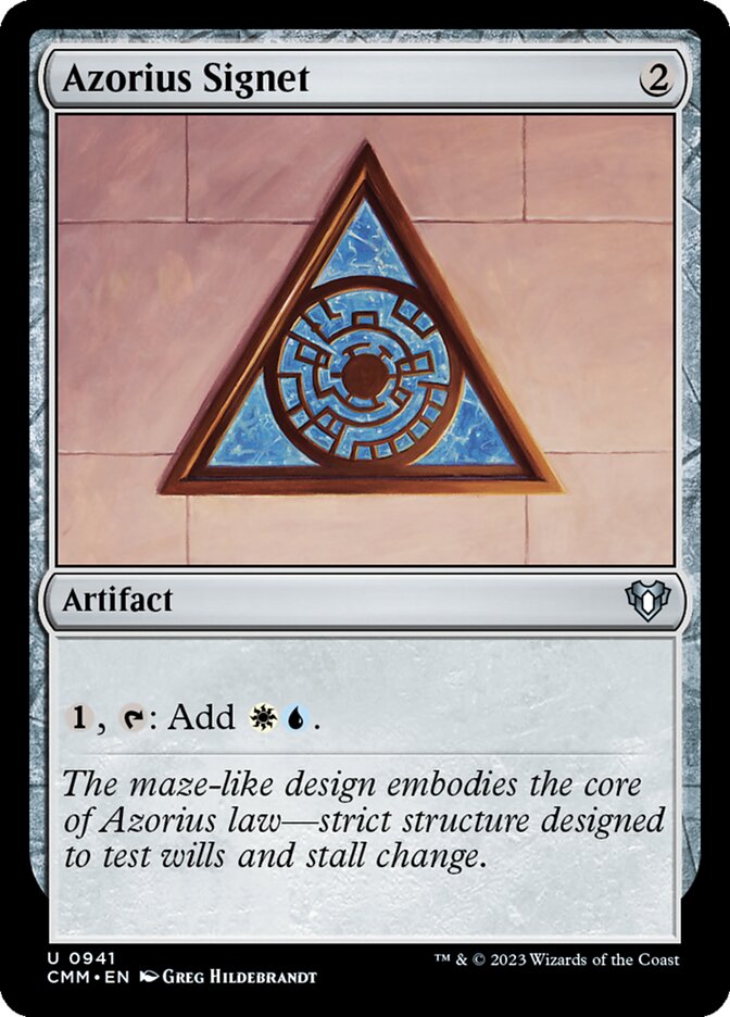 Azorius Signet [Commander Masters] (941)