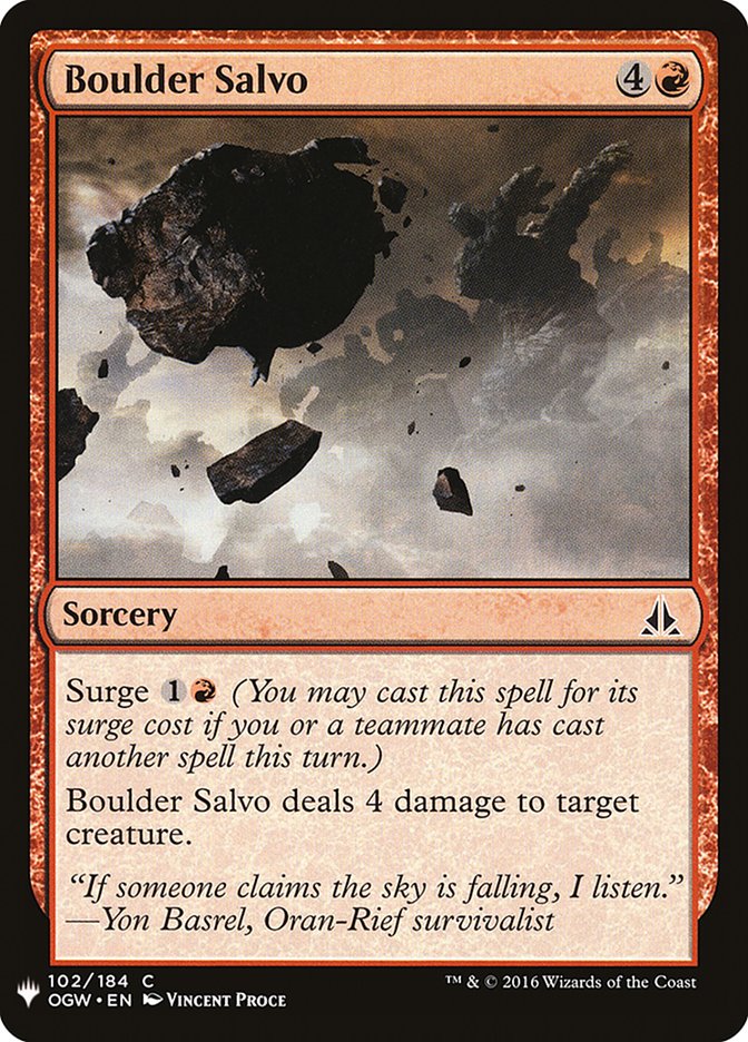 Boulder Salvo [The List] (OGW-102)