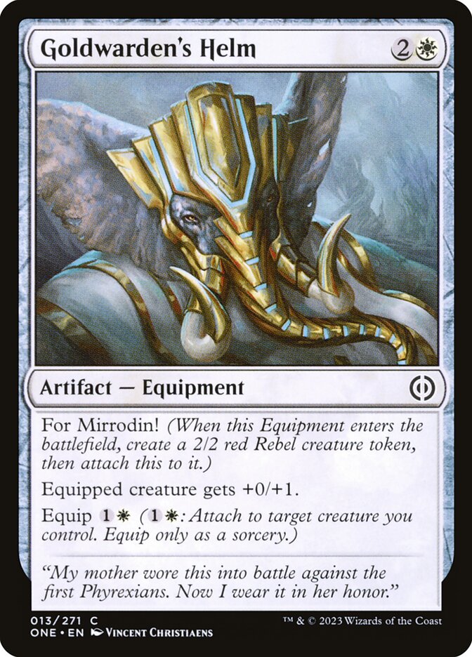 Goldwarden's Helm [Phyrexia: All Will Be One] (13)