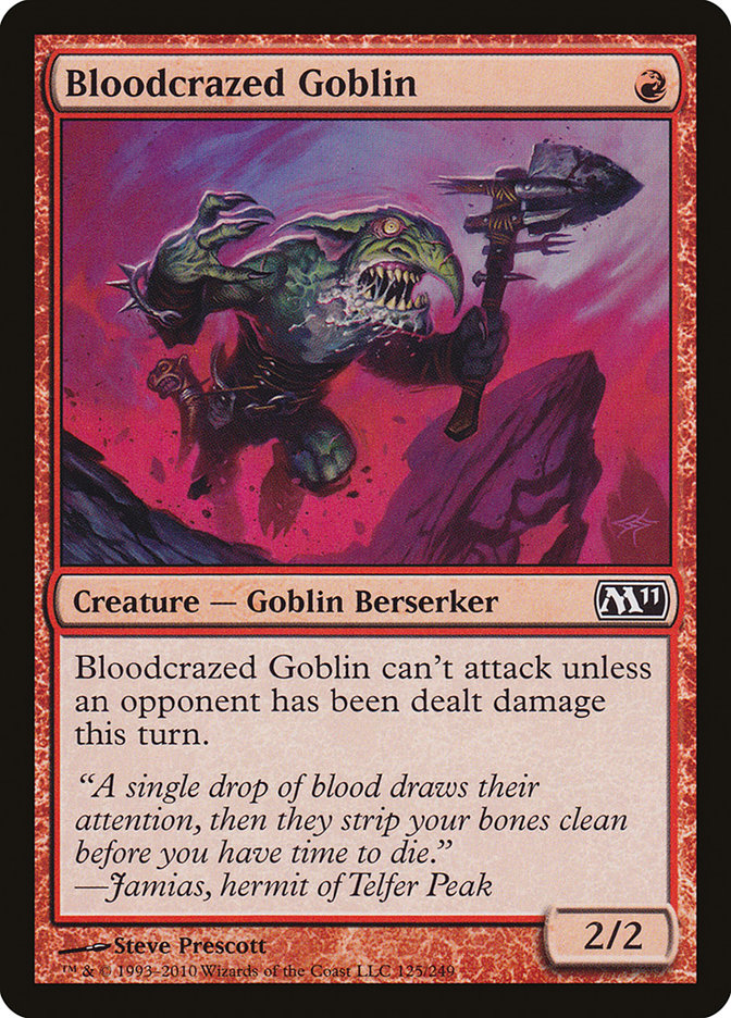 Bloodcrazed Goblin [Magic 2011] (125)