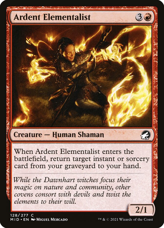 Ardent Elementalist [Innistrad: Midnight Hunt] (128)