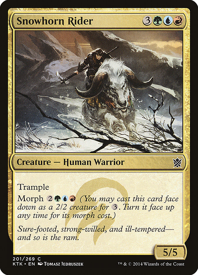 Snowhorn Rider [Khans of Tarkir] (201)