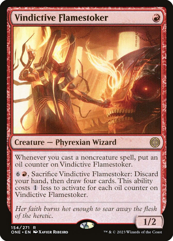 Vindictive Flamestoker [Phyrexia: All Will Be One] (154)