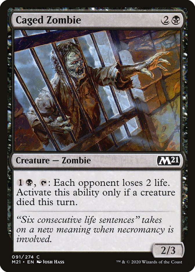 Caged Zombie [Core Set 2021] (91)