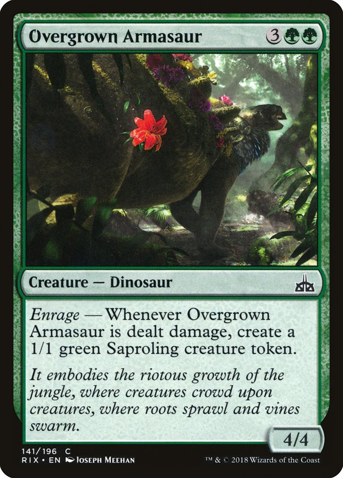 Overgrown Armasaur [Rivals of Ixalan] (141)