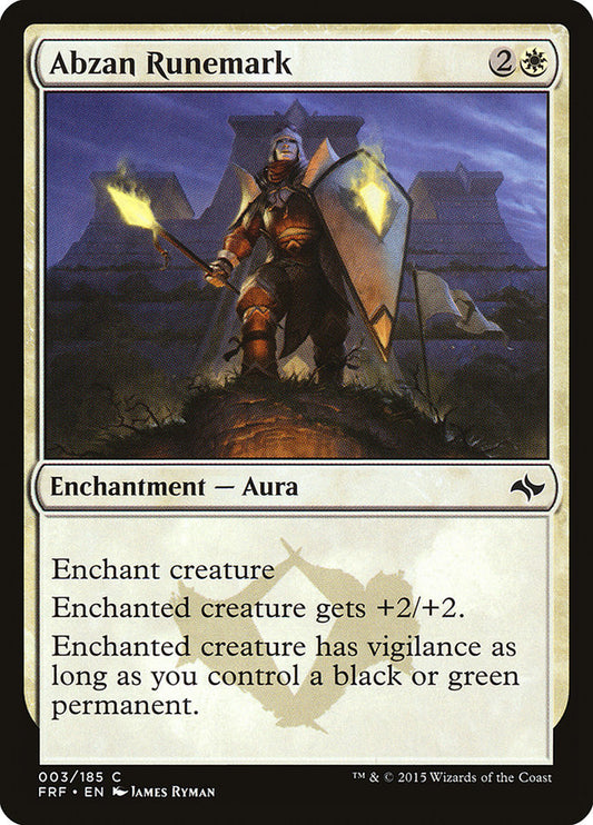 Abzan Runemark [Fate Reforged] (3)
