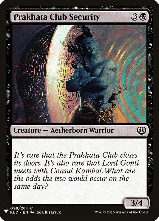 Prakhata Club Security [The List] (KLD-98)